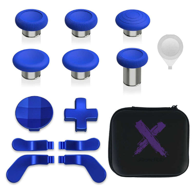 XBOX ONE Elite V2 / Core Controller Extremerate Magnetic Thumbstick Accessory Paddle Set Blue