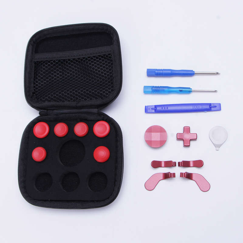 XBOX ONE Elite V2 / Core Controller 12Pcs Magnetic Thumbstick Accessory Paddle Set Full Red