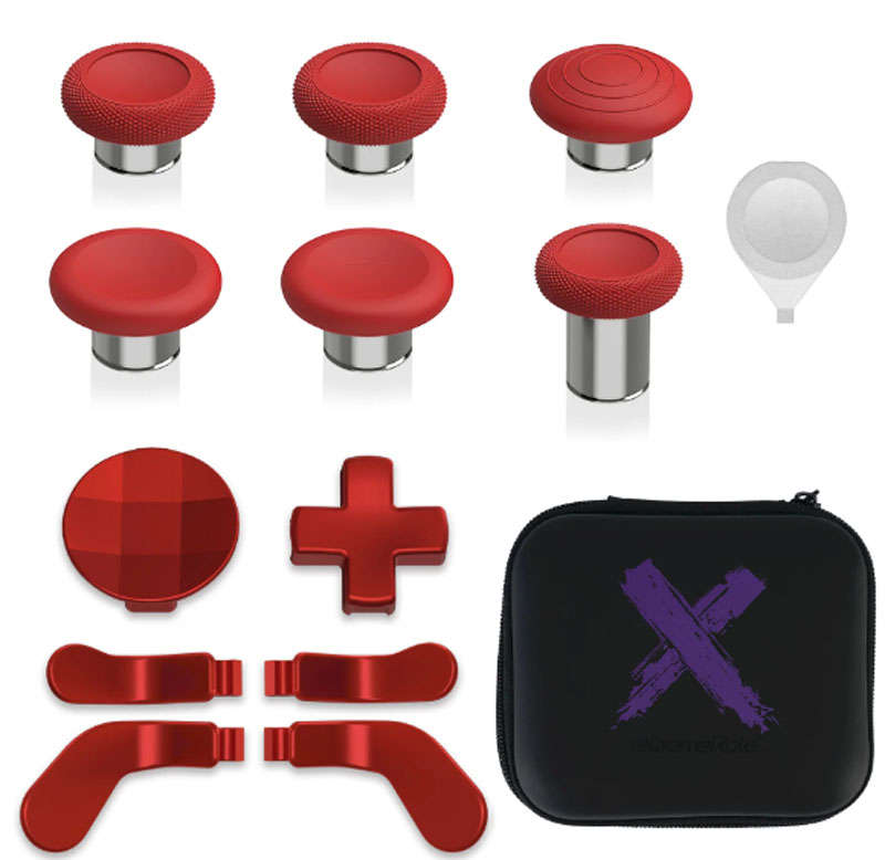 XBOX ONE Elite V2 / Core Controller Extremerate Magnetic Thumbstick Accessory Paddle Set Vampire Red
