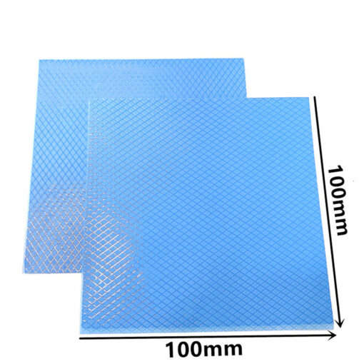 1pcs 100 x 100 x 1mm Blue Silicon Conductive Thermal Pads 13W/m.k