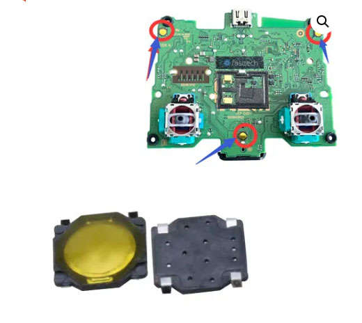 PS5 Dualsense Controller Share/Options Tactile Switches
