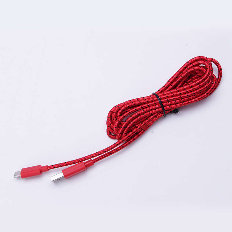 Xbox One Elite2 Controller Original High Quality 9ft Braided Type-C USB Charging Cable Red