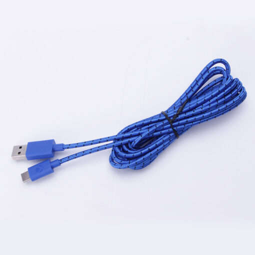 Xbox One Elite2 Controller Original High Quality 9ft Braided Type-C USB Charging Cable Blue