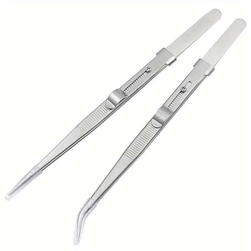 2 Piece Locking Precision Fine Point Tweezers