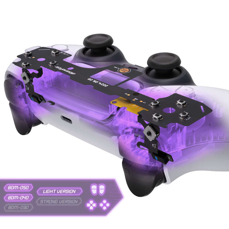 PS5 Dualsense Button Mod Tactile Clicky Upgraded Face Kit V2 Full set with Hair Triggers  BDM-040...