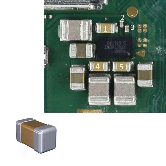 NS Switch Motherboard Capacitor set for MAX77621 Chip
