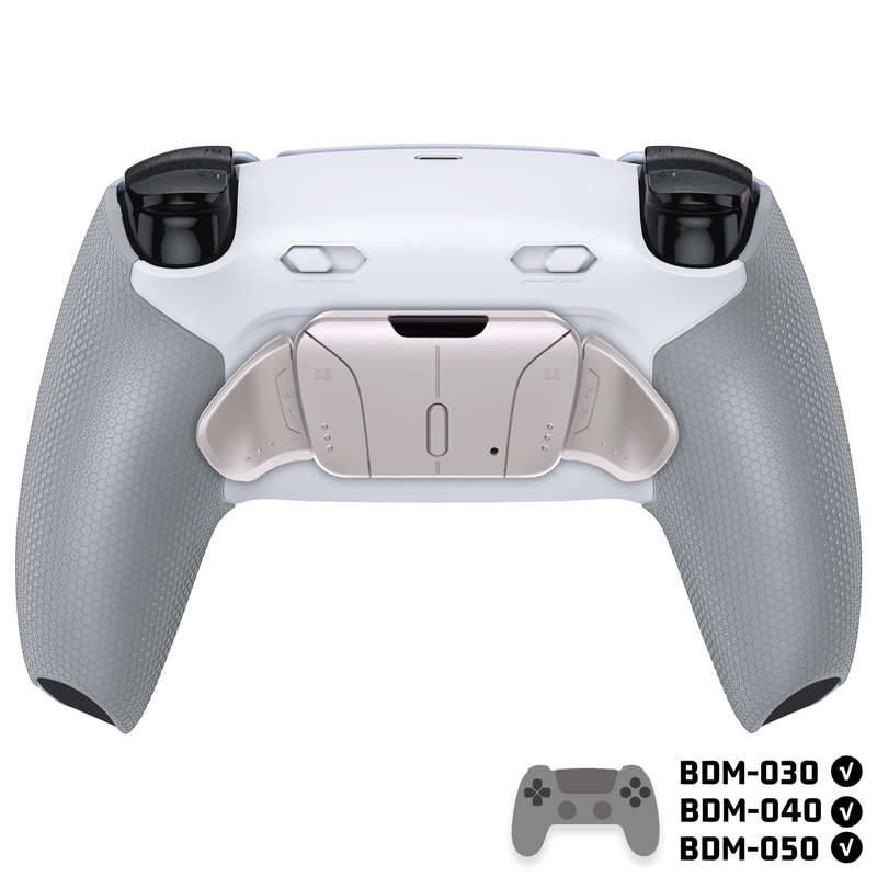 Ps5 Dualsense Controller NEW Plus MAX Edition Back Button Mod Kit Rise4 Rubberized White Metal Ed...