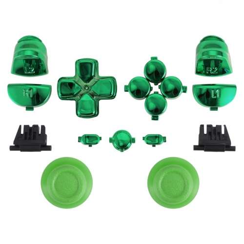 PS4 Controller NEW Version JDM-030 Only Button Set Chrome Green