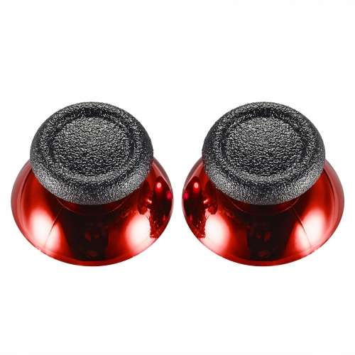 PS4 Dualshock 4 DS4 Controller Chrome Series Thumbsticks Chrome Red Black Rubber