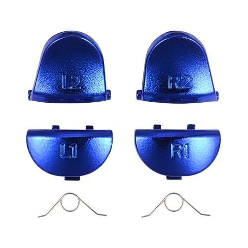 PS4 DS4 Trigger set R1L1 R2L2 with Springs Chrome BLUE