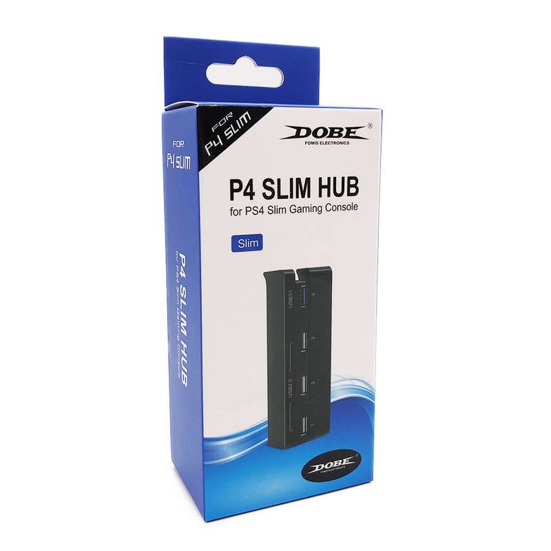 PS4 SLIM DOBE USB 4 PORT HUB USB2.0 3.0 BLACK
