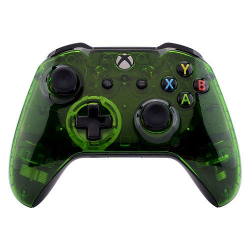 XBOX ONE S Controller Front FacePlate Transparent GLOSSY GREEN