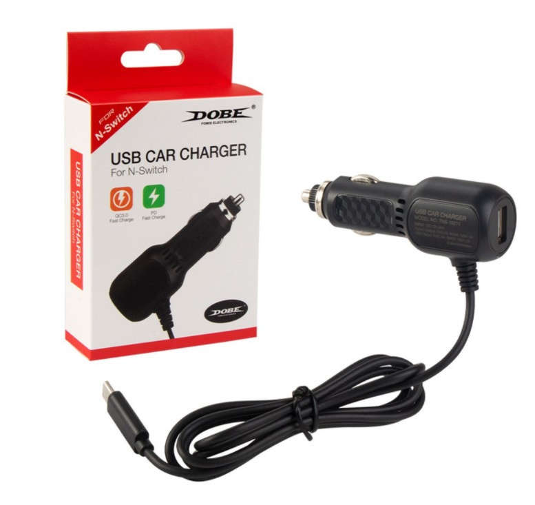 NS SWITCH Dobe CAR AC CHARGER with USB Port