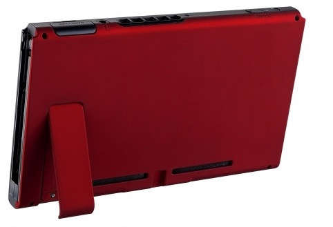 NS Switch Console Backplate With Kickstand Soft Touch Vampire Red