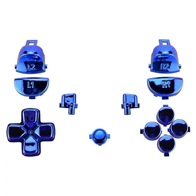 Dualshock 4 DS4 V2 Controller Button Set Chrome BLUE