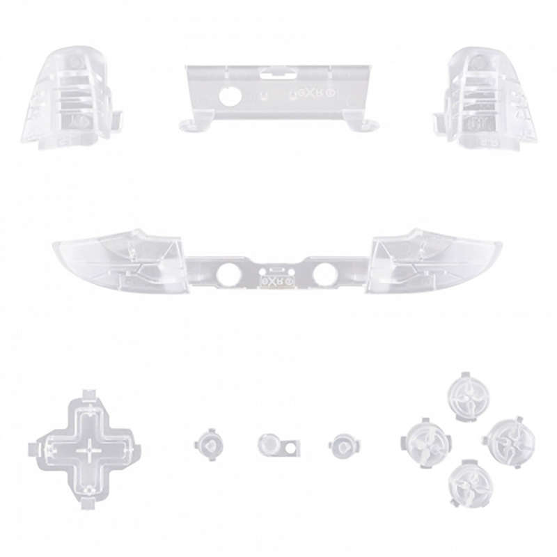 Xbox One S Full Button Set Transparent Clear White