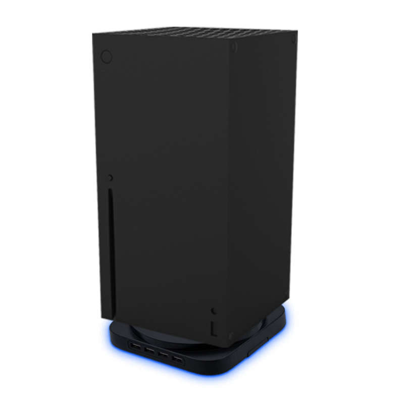 Xbox Series X Blue Light Vertical Stand With 4-Port Usb2.0 Hub