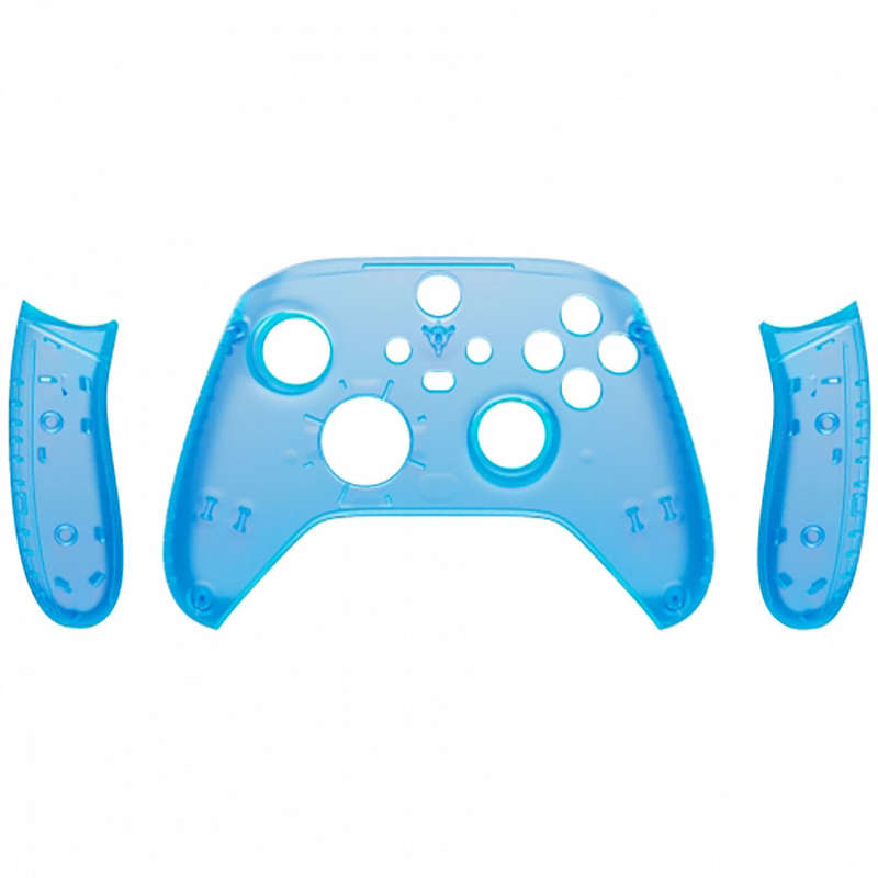 XBOX SERIES S/X Controller Front Faceplate With Side Rails Clear Blue