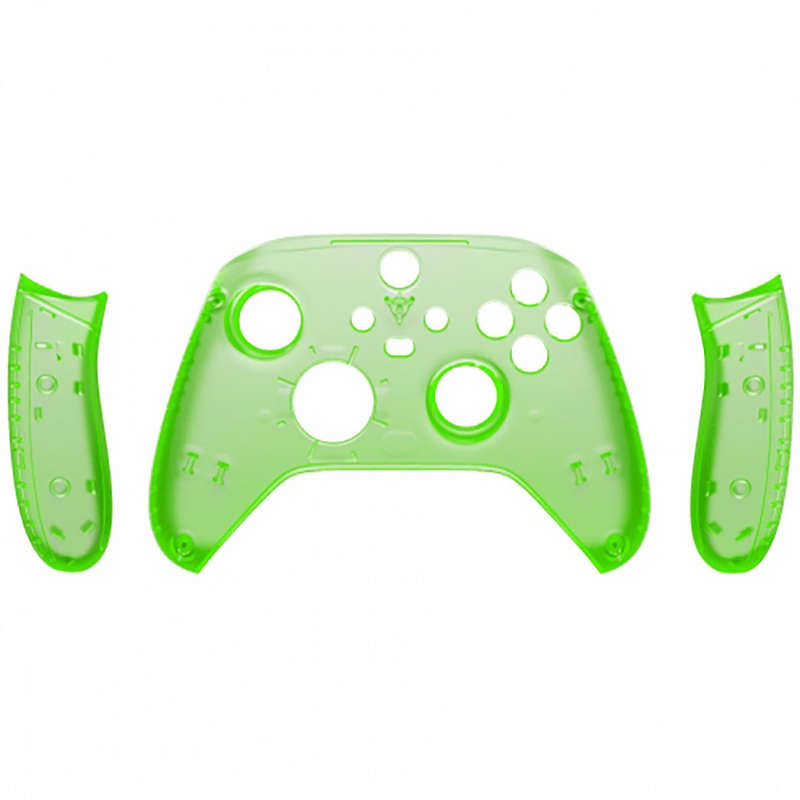 XBOX SERIES S/X Controller Front Faceplate With Side Rails Clear Green