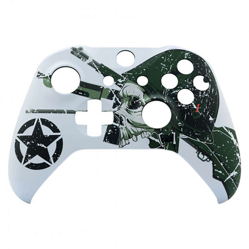XBOX ONE S Controller Front Faceplate Art Series Soft Touch WWII US Army and Skull