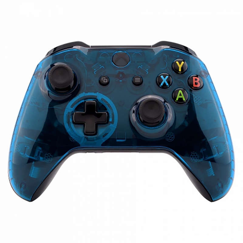 XBOX ONE S Controller Front FacePlate Glossy Clear Blue
