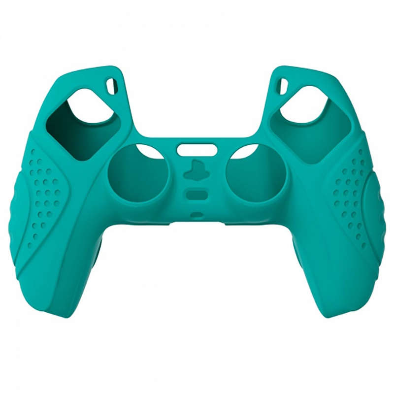 DS5 DUALSENSE CONTROLLER SURE GRIP SILICONE GLOVE With White Joystick Caps Guardian Edition Aqua ...