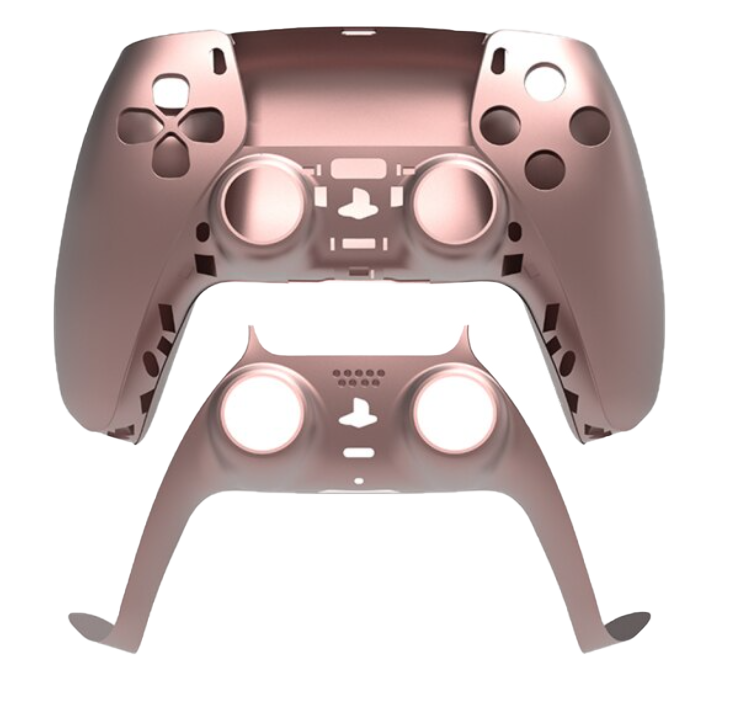 PS5 Dualsense Controller Top and Bottom Shell with Trim Rose Gold