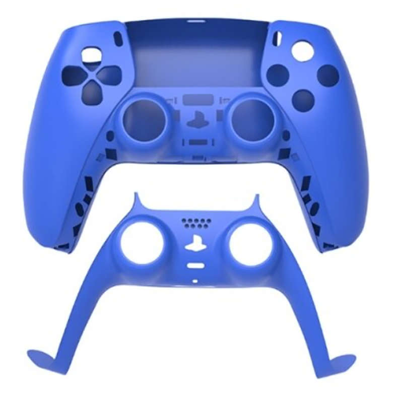 PS5 Dualsense Controller Top and Bottom Shell with Trim Blue