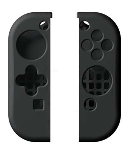 Nintendo Switch Joy-Con Controller Protective Anti-Slip Soft Silicone Skin Case Set Black