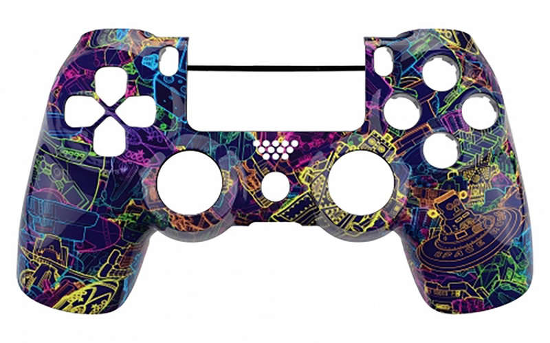 PS4 Dualshock 4 V2 Front Faceplate Art Series Glossy Neon Novel