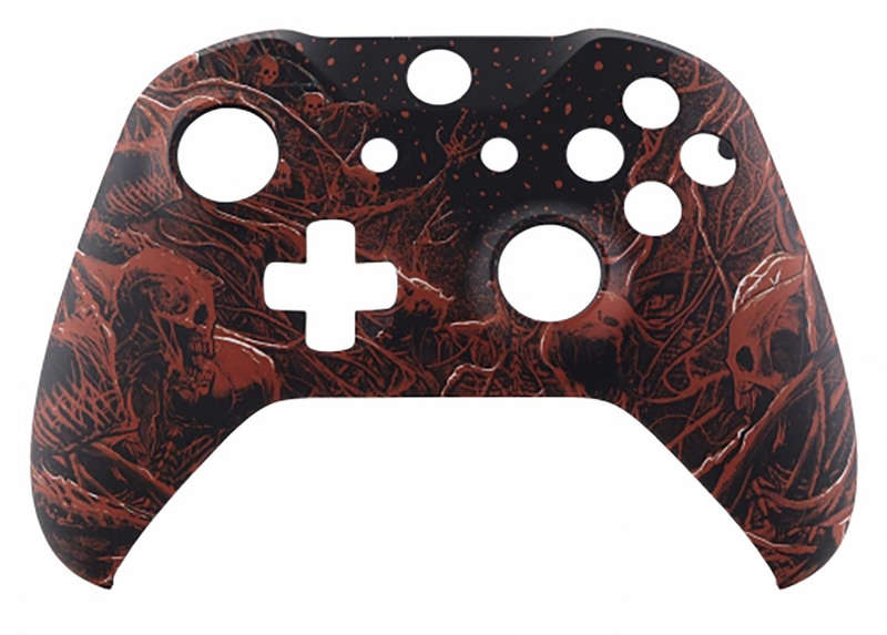 XBOX ONE S Controller Front Faceplate Art Series Soft Touch Blood Purgatory