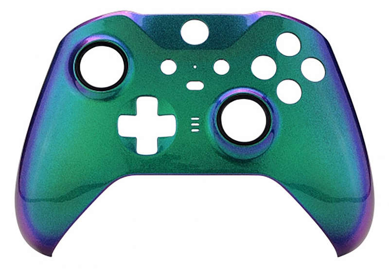 XBOX Elite V2 Controller Front Faceplate Glossy Chameleon Green Purple