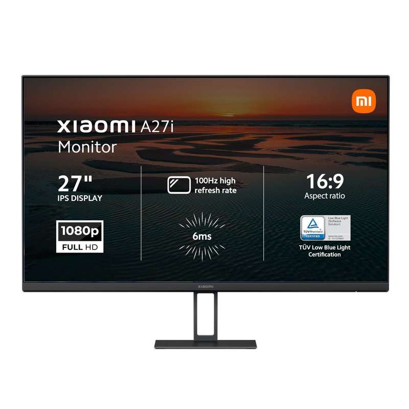 Xiaomi A27i 27&quot; Full HD 1080p IPS Monitor (100Hz, 6ms, 16:9, HDMI/DP, Flicker-Free, and VESA...