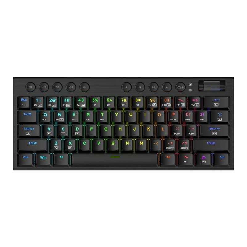 REDRAGON Horus Mini Pro 61Key Wireless Bluetooth Red Switch RGB Low Profile Gaming Mechanical Key...