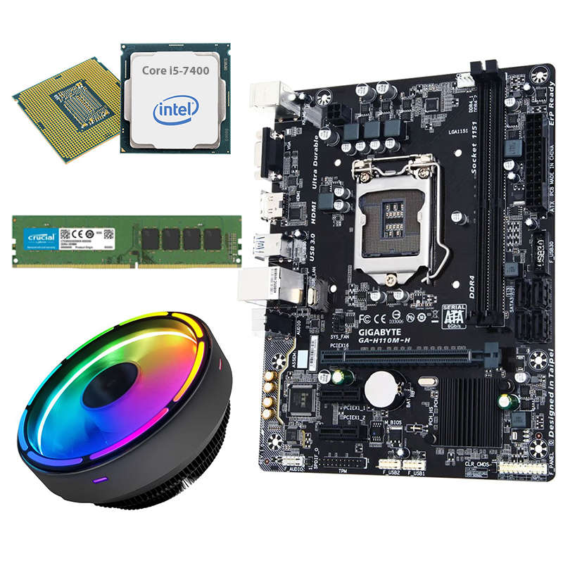 i5-7400 CPU, 16GB RAM, H110 Motherboard Combo