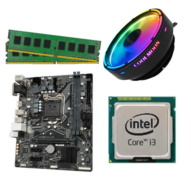 I3-10100, 4GB DDR4 RAM, Glory II CPU FAN, H410 Motherboard Combo