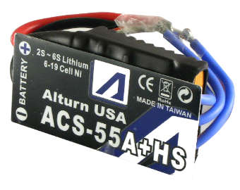 Alturn-USA 55A  Brushless Motor Control  w/ Heat Sink ("ACS-55A+HS") - 0.20kg
