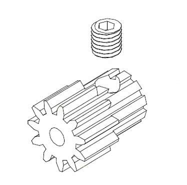 Leading gear. Pinyon for 12 teeth FS736034 - 0.10kg