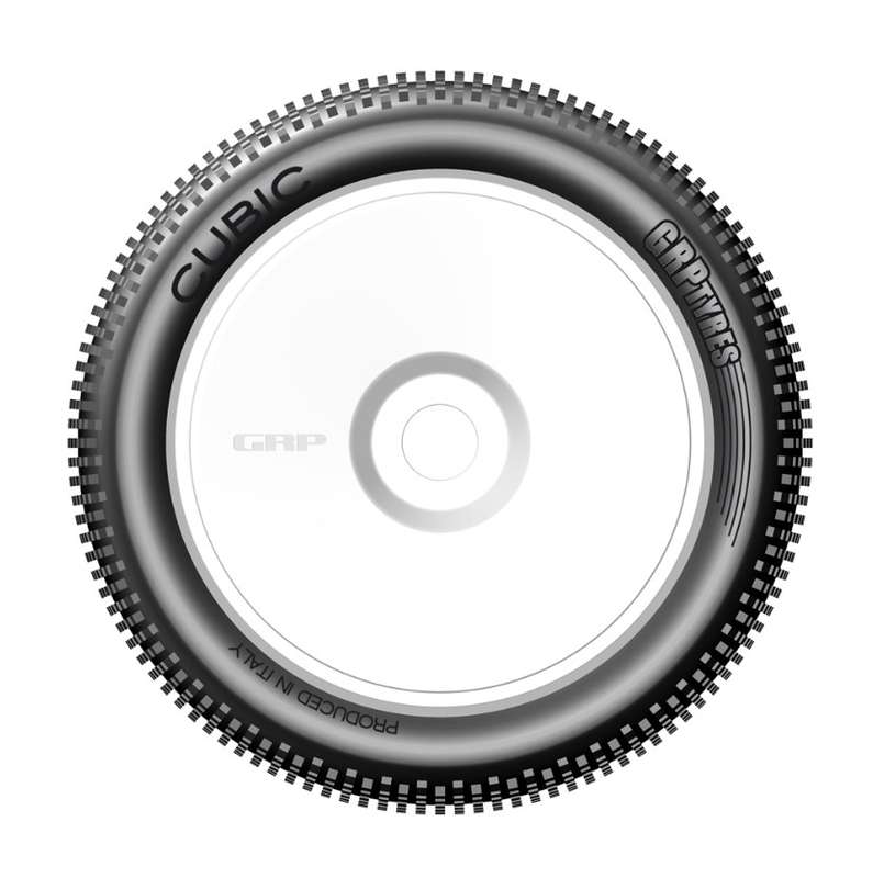 GRP - 1:8 BU - CUBIC - B -  MEDIUM - New Closed Cell Insert - Mounted on New Closed White Wheel - 1