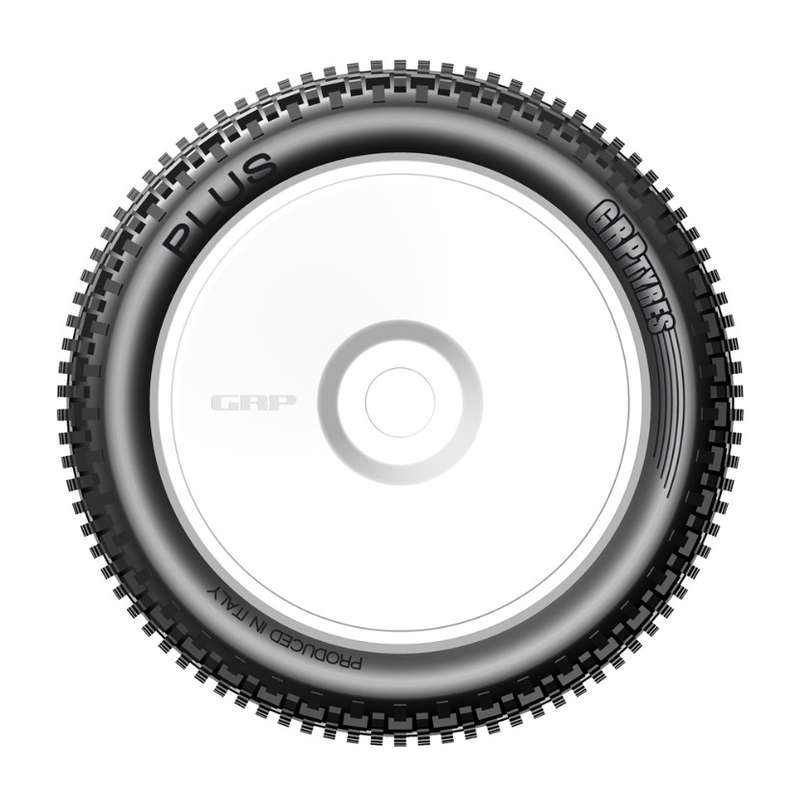 GRP - 1:8 BU - PLUS - B MEDIUM - New Closed Cell Insert - Mounted on New Closed White Wheel - 1 Pair