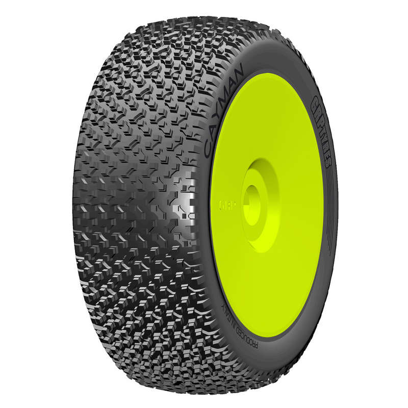 GRP - 1:8 BU - CAYMAN - A Soft - New Closed Cell Insert - Mounted on New Closed Yellow Wheel - 1 Pai