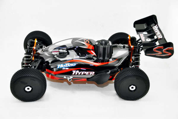 Hyper SS Nitro RTR w/H-2802T & Turbo Plug 14kg servos 2.4G (Black) ("HB-SS-C28B") - Hobao 5kg