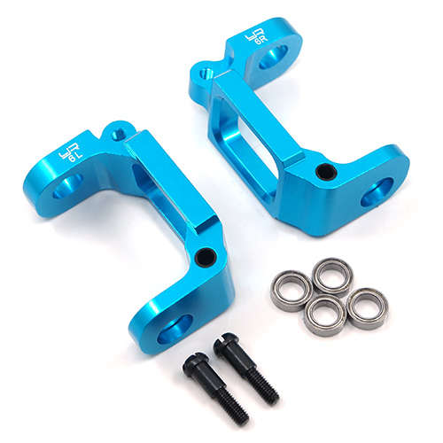 Yeah Racing (#TATT-003BU) Ball Bearing Aluminum C-Hub 6 Degree Set For Tamiya TT02B  - 0.10kg