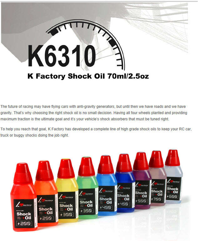 K-Factory Shock Oil 70ml/2.5oz #400 ("K6310-400") - K-Factory 0.10kg