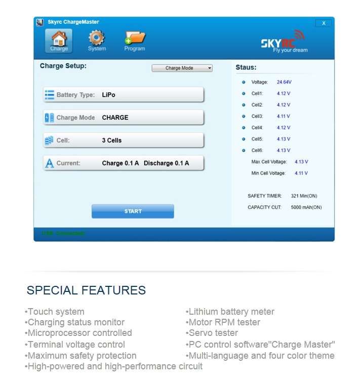 SkyRC - T6200 charger (SK-100072-01) - SkyRC 5kg