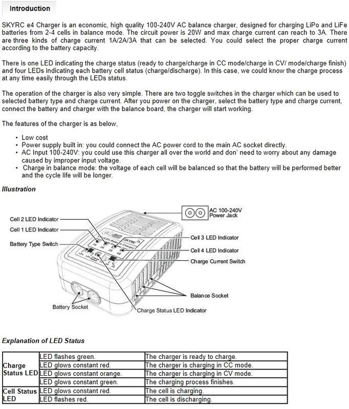 SkyRC - e4 charger (SK-100055) - SkyRC 2kg