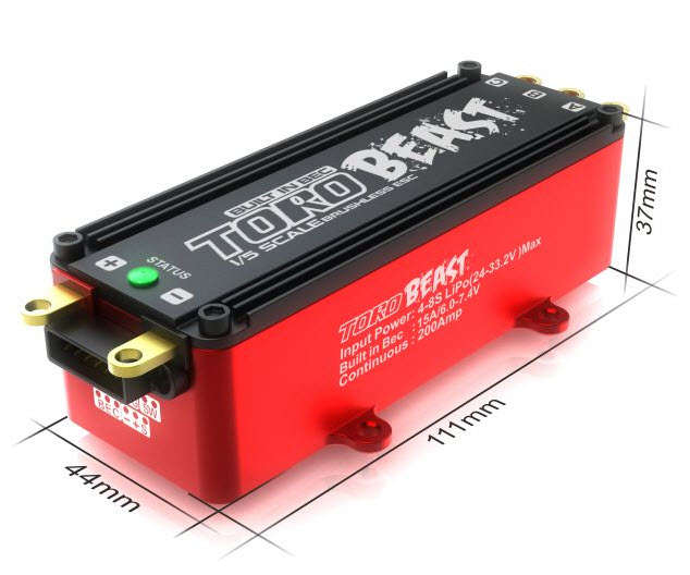 SkyRC - TORO 1/5 200A ESC (SK-300047-01) - SkyRC 1kg