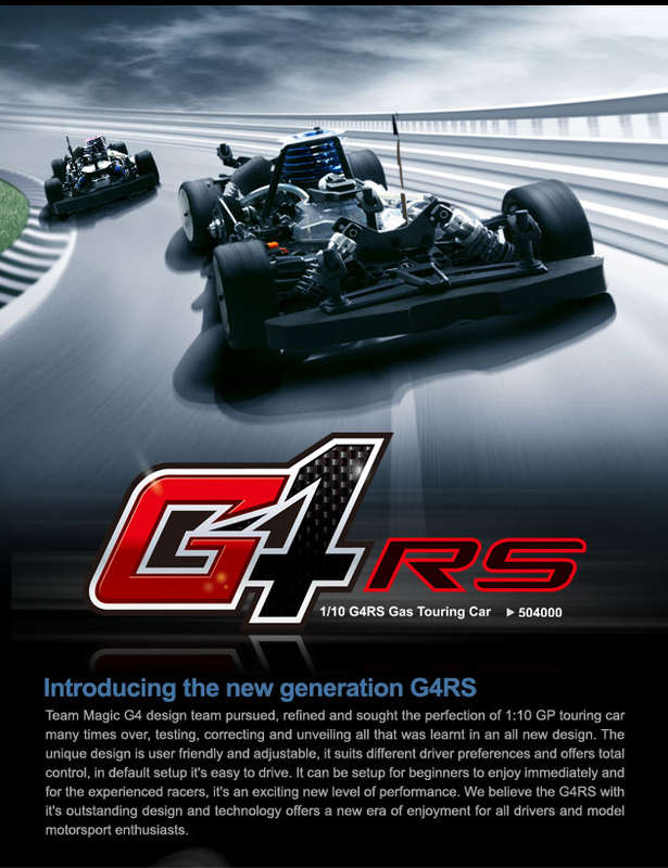 TeamMagic -  1/10 G4RS Gas Touring Car (Chassis Only requires servo, engine, shell, Wheels and Tires