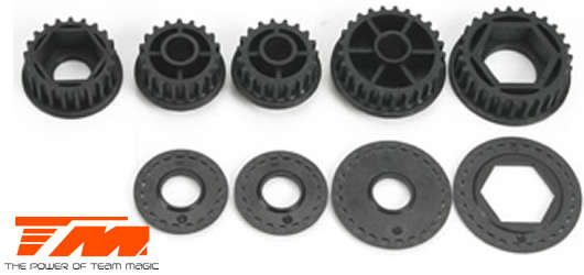 Team Magic Spare Part - G4RS - Pulley Set (27T, 19T, 25T, 19T and 21T) - TM-504013 - 0.10kg