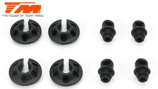 Team Magic Spare Part - G4RS - Shock Ball End and Spring Cup Set - TM-504023 - 0.10kg